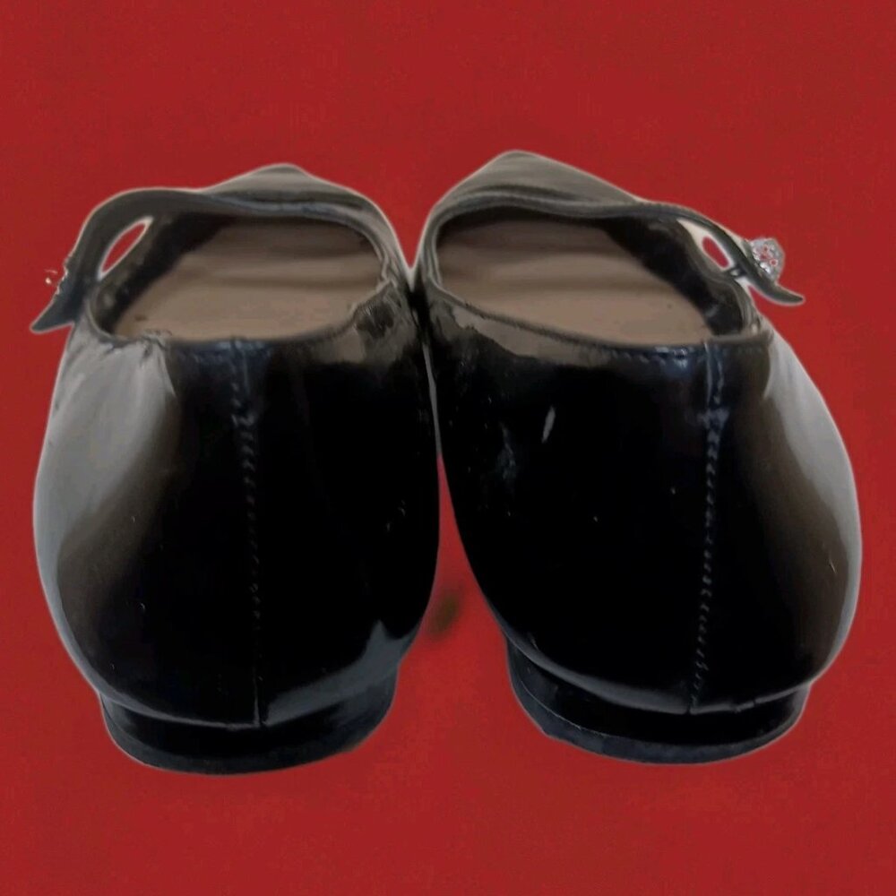 ANN TAYLOR  Patent Leather MARY JANE Black FLATS Sz 8.5 M - Picture 7 of 15